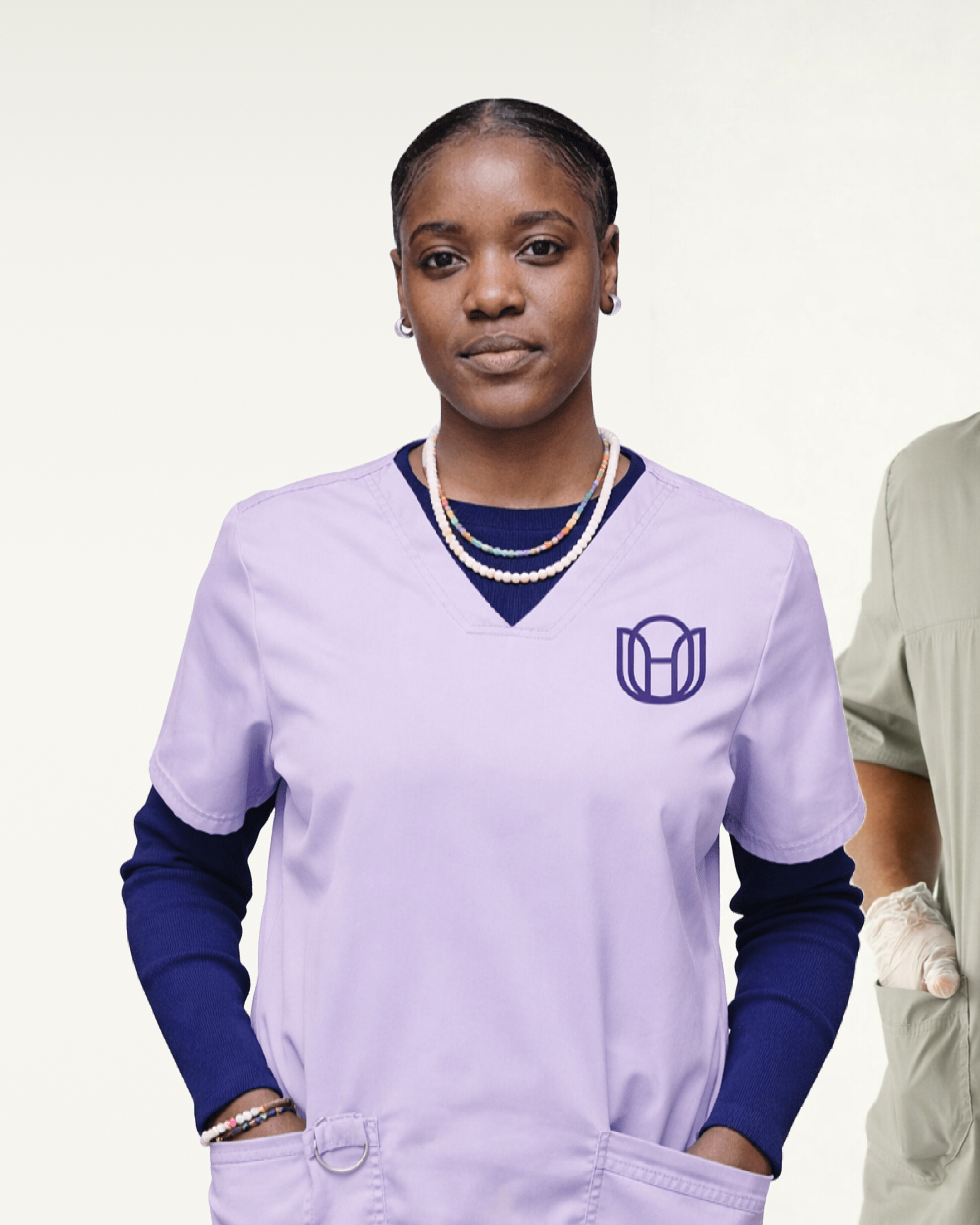 lavender caregiver uniform