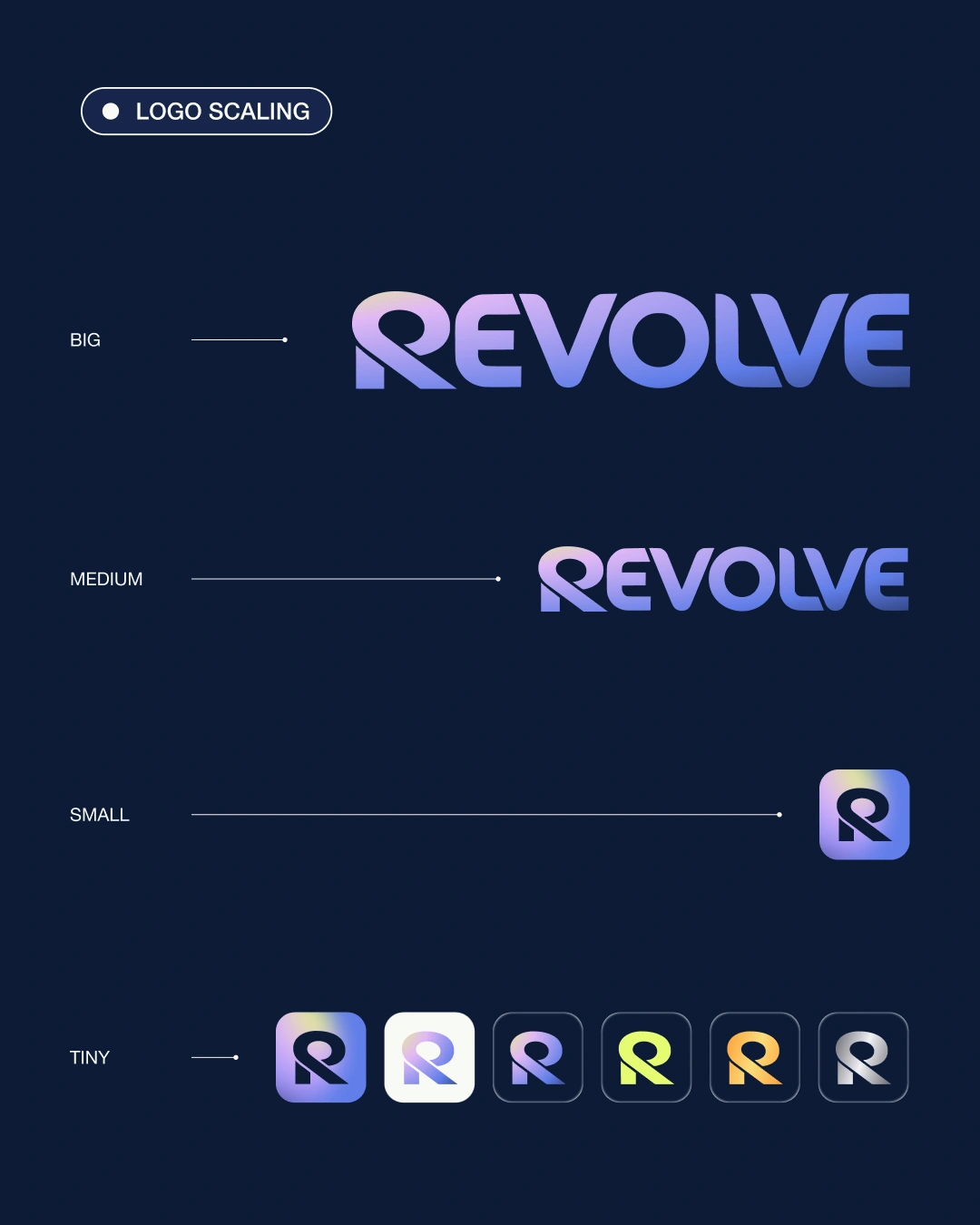 Wordmark and icon scaling