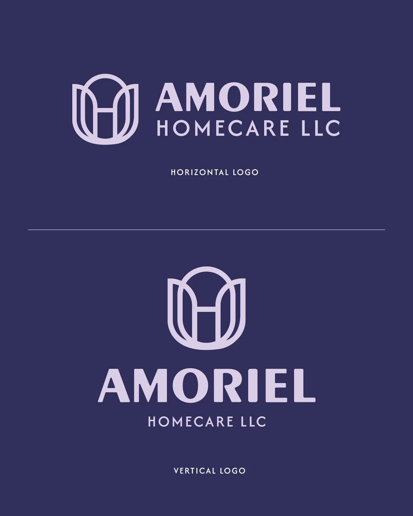 Amoriel horizontal and vertical lockups