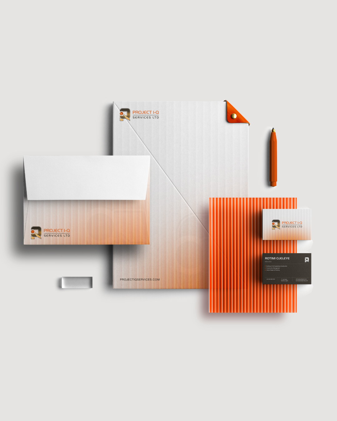Project I-Q stationery design