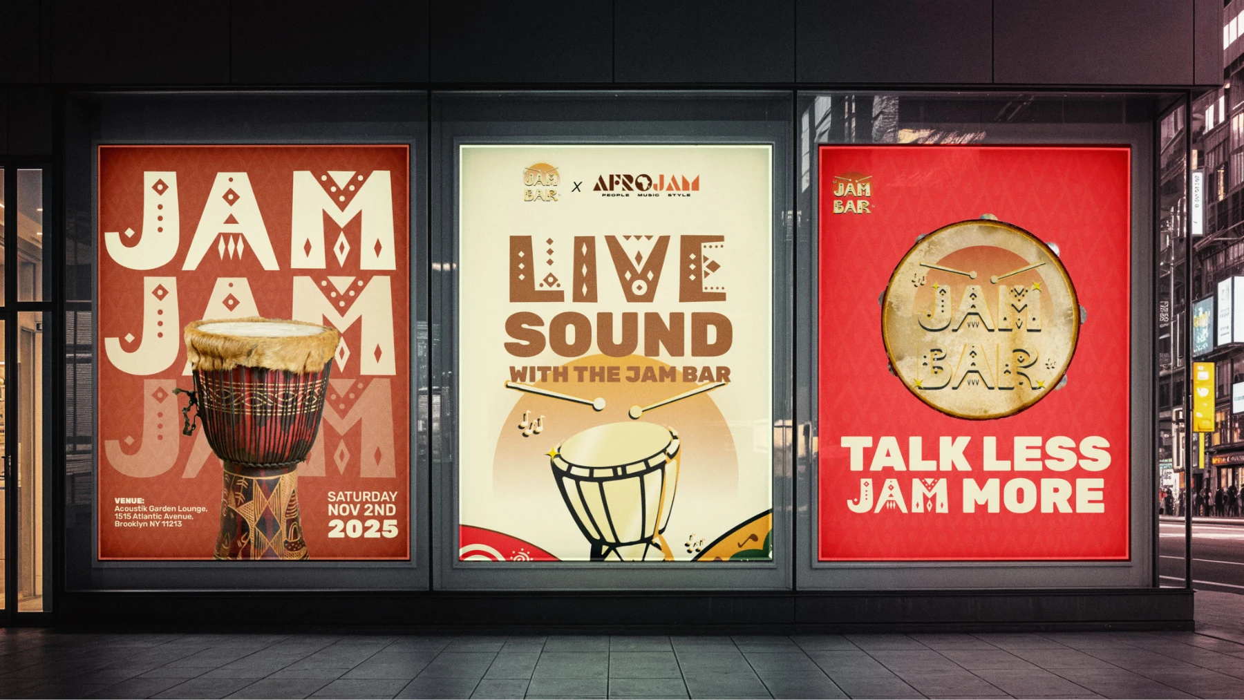 JamBar outdoor campaign design