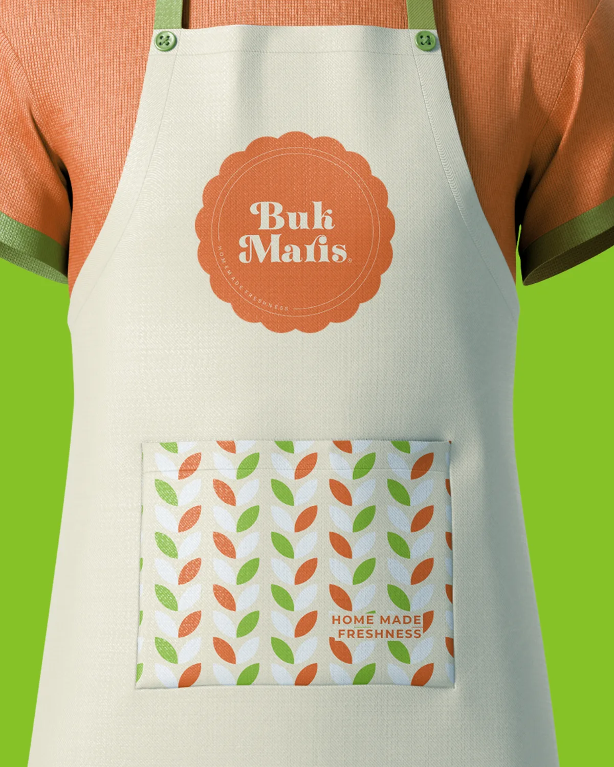 Buk Maris branded apron