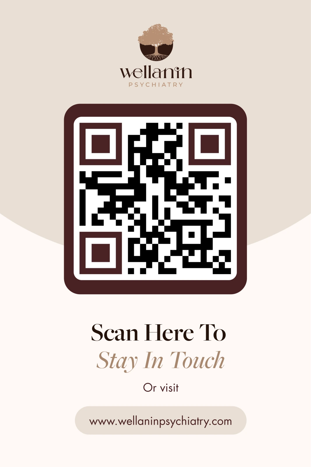Wellanin Psychiatry QR display