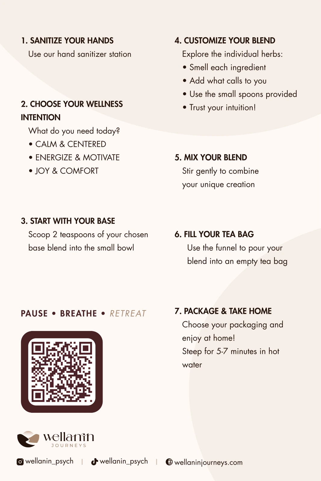 Tea-blend activity instructions