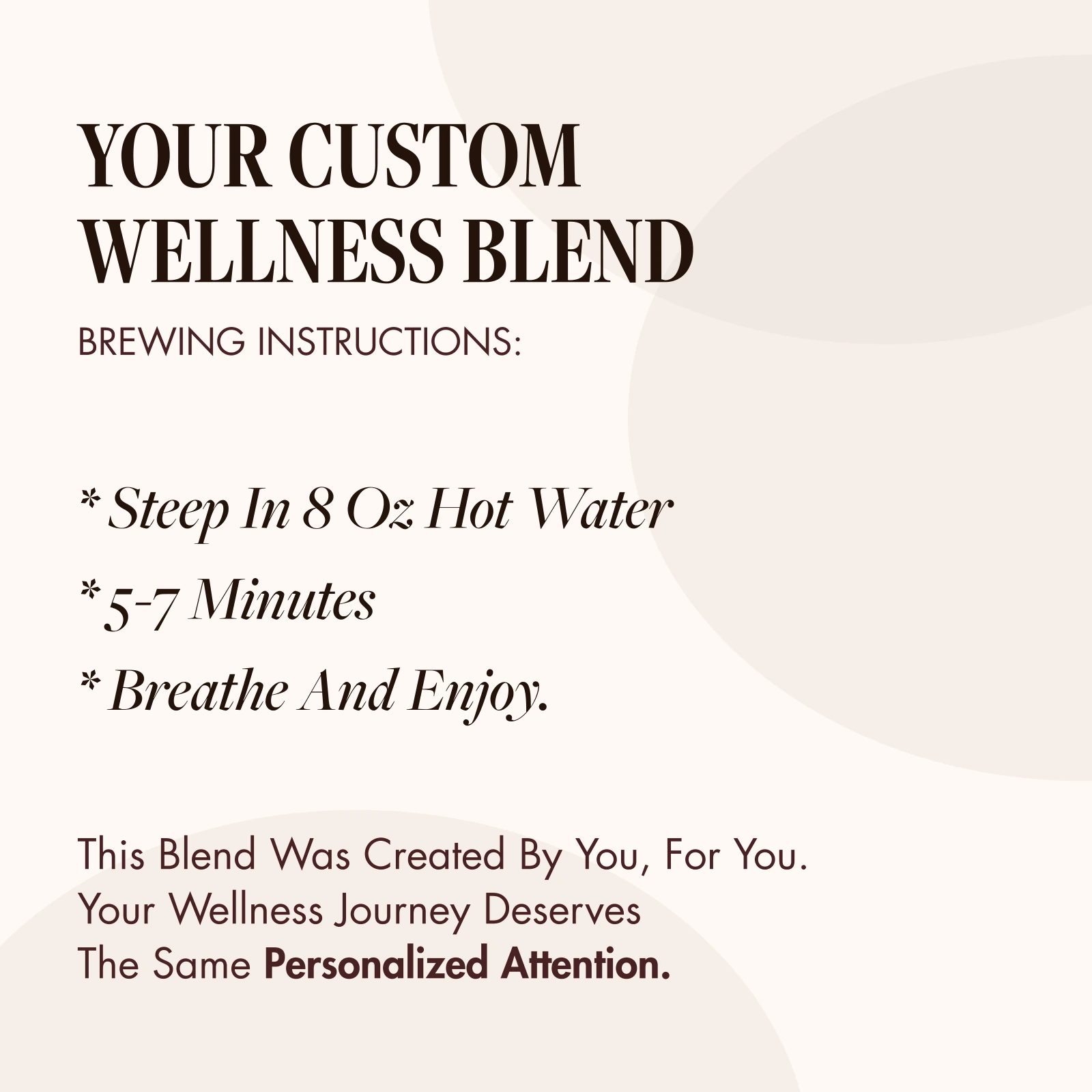 Personalised tea-blend label