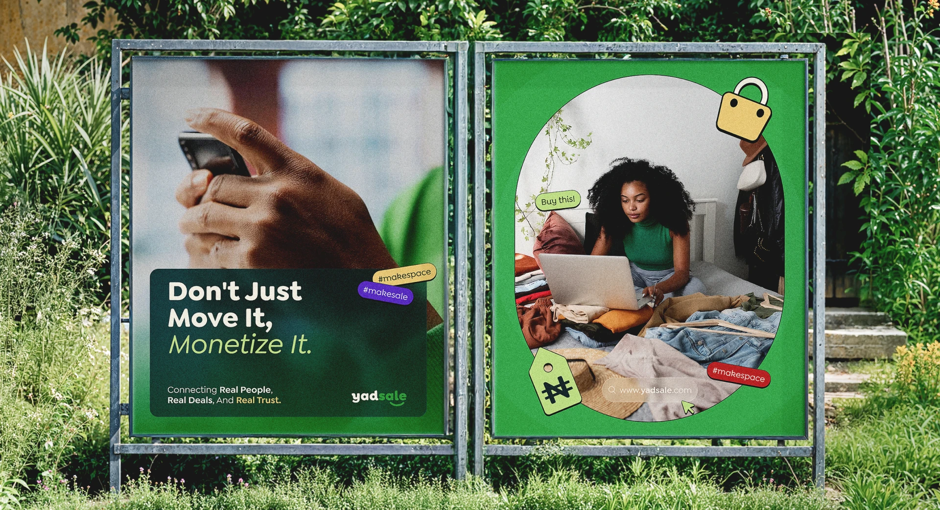 outdoor two-panel campaign replacing the previous watch application